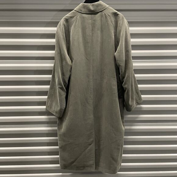 Sanyo New York Wool Lined Trench Coat Size R44 Olive Made in Japan Men’s M - Picture 11 of 11